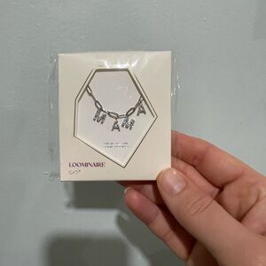 Silver mama charm Initial Necklace